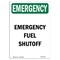 Signmission Safety Sign, OSHA EMERGENCY, 18" Height, Aluminum, Fuel Shutoff, Portrait, OS-EM-A-1218-V-10452 OS-EM-A-1218-V-10452 - alternate 1